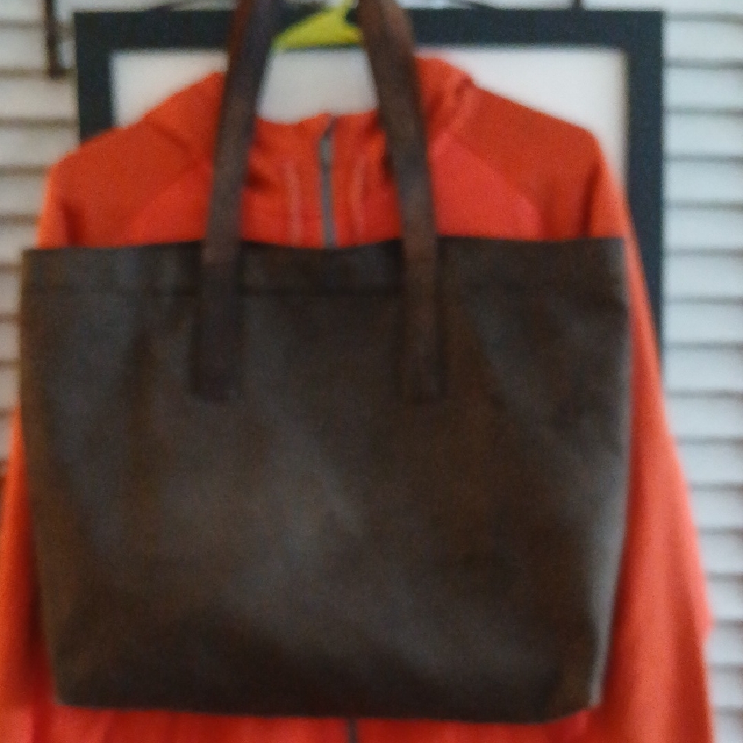 Men's Brown Leather Tote Bag